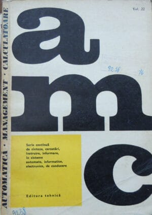 Automatica Management Calculatoare vol.22 (Paul Zamfirescu) colectia AMC