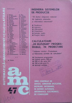 Automatica Management Calculatoare vol. 47 (Paul Zamfirescu) colectia AMC