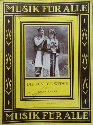Die Lustige Witwe (Franz Lehar) - partitura muzicala