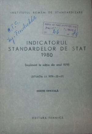 Indicatorul Standardelor de Stat 1980 (supliment la editia din anul 1979; situatia la 1979-12-31) - editie oficiala