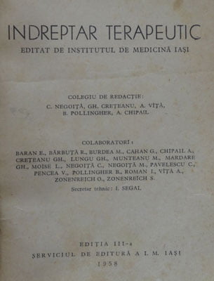 Indreptar terapeutic vol. 1 - 1958 (C. Negoita, Gh. Creteanu, A. Vita) Indreptar terapeutic vol. 1 - 1958 (C. Negoita, Gh. Creteanu, A. Vita) - imagine 2