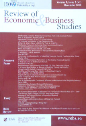 Review of economic and business studies nr. 3/2010