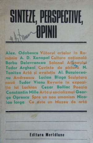 Sinteze, perspective, opinii - din gandirea romaneasca despre arta (Amelia Pavel) - volum semnat M. Hatmanu