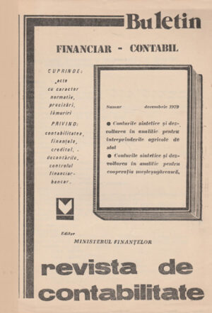 Buletin financiar-contabil - revista de contabilitate (Ministerul Finantelor)