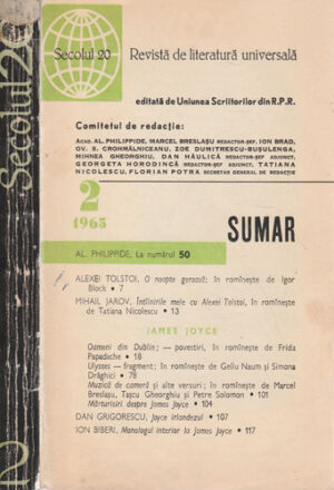 Secolul 20 (revista) nr. 2/1965