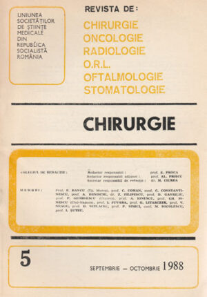Chirurgie - revista nr.5/1988 (E. Proca, Al. Priscu, M. Ciurea)