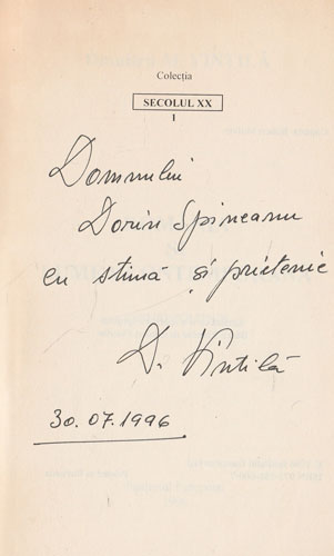 Romania si lumea contemporana - eseuri politice (Dumitru M. Vintila) volum cu dedicatie si autograf din partea autorului pentru Dorin Spineanu Romania si lumea contemporana - eseuri politice (Dumitru M. Vintila) volum cu dedicatie si autograf din partea autorului pentru Dorin Spineanu - imagine 2