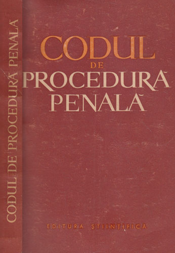 Codul de procedura penala (Editura Stiintifica 1960)