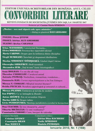 Convorbiri literare, revista nr. 1 / 2010 (Cassian Maria Spiridon) Convorbiri literare, revista nr. 1 / 2010 (Cassian Maria Spiridon)