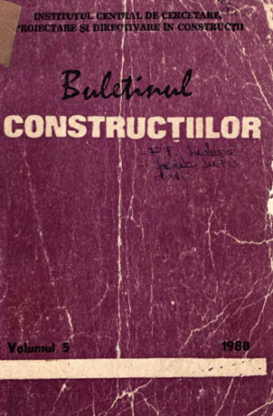 Buletinul constructiilor vol. 5 / 1988