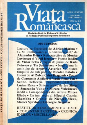 Viata Romaneasca, revista nr. 8-9 / 1993