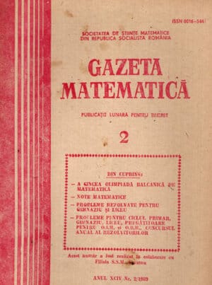 Gazeta matematica, revista nr. 2 / 1989 (Gereanu Ana)