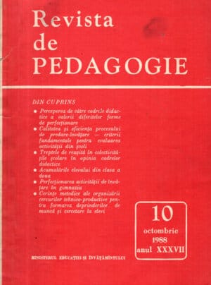 Revista de pedagogie nr. 10 / 1988 (Anton Vasilescu)