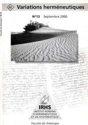 Variations hermeneutiques nr. 13 septembre 2000 (Clairette Karakash)