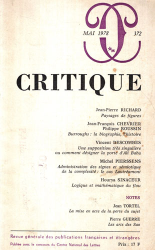 Critique, revista nr. 5 / 1978 (Marcel Arland, Raymond Aron) Critique, revista nr. 5 / 1978 (Marcel Arland, Raymond Aron)