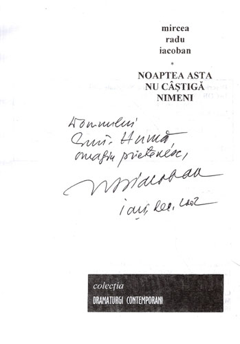 Noaptea asta nu castiga nimeni (Mircea Radu Iacoban) Noaptea asta nu castiga nimeni (Mircea Radu Iacoban) - imagine 2