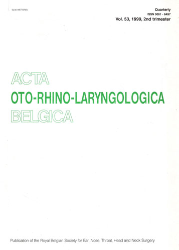 Oto-Rhino-Laryngologica, revista nr. 53 / 1999 - 2rd trimester (B. Bertrand, M. Jorissen) Acta Belgica (copie) Oto-Rhino-Laryngologica, revista nr. 53 / 1999 - 2rd trimester (B. Bertrand, M. Jorissen) Acta Belgica (copie)