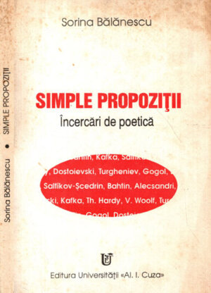 Simple propozitii - incercari de poetica (Sorina Balanescu)