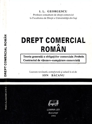 Drept comercial Roman (I. L. Georgescu) Drept comercial Roman (I. L. Georgescu)