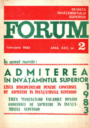 Forum, revista invatamantului superior nr. 2 / 1983 (Aurel Joltea)