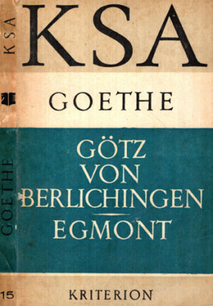 Gotz  von Berlichingen. Egmont (Johann Wolfgang von Goethe)