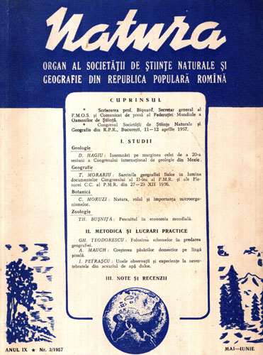 Natura, revista de biologie nr. 3 / 1957 (N. Salageanu) Natura, revista de biologie nr. 3 / 1957 (N. Salageanu)