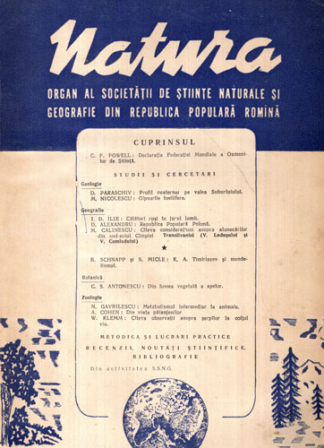 Natura, revista de biologie nr. 4 / 1958 (Bejenaru Mihai) Natura, revista de biologie nr. 4 / 1958 (Bejenaru Mihai)