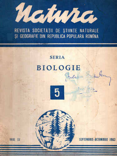 Natura, revista de biologie nr. 5 / 1963 (N. Salageanu) Natura, revista de biologie nr. 5 / 1963 (N. Salageanu)