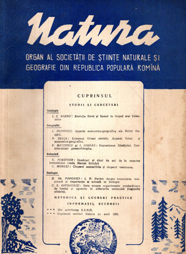 Natura, revista de biologie nr. 6 / 1959 (N. Salageanu) Natura, revista de biologie nr. 6 / 1959 (N. Salageanu)