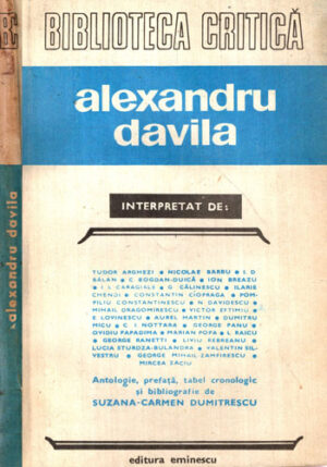 Alexandru Davila interprett de: (Tudor Arghezi) colectia Bilioteca critica