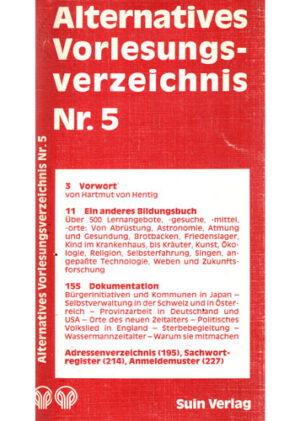Alternatives Vorlesungs-verzeichnic nr. 5 (Bernhard Suin de Boutemard)