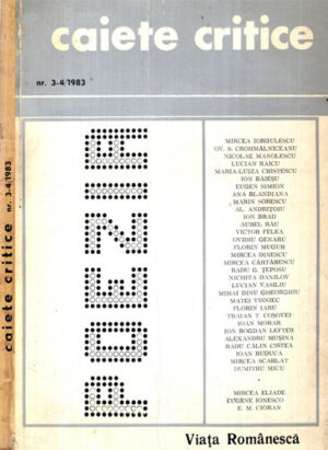 Caiete critice, revista nr. 3-4 / 1983 (Ioanichie Olteanu) Poezia tanara