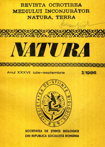 Natura, revista nr. 3 / 1986 (Atanasiu Lucian, Bogoescu Constantin, Botnariuc Nicolae) Natura, revista nr. 3 / 1986 (Atanasiu Lucian, Bogoescu Constantin, Botnariuc Nicolae)
