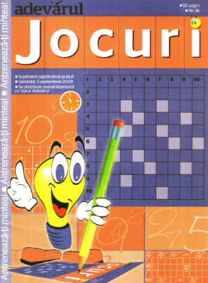 Jocuri, revista de careuri cu integrame (Alexandru Nastu) nr. 36 / 2009