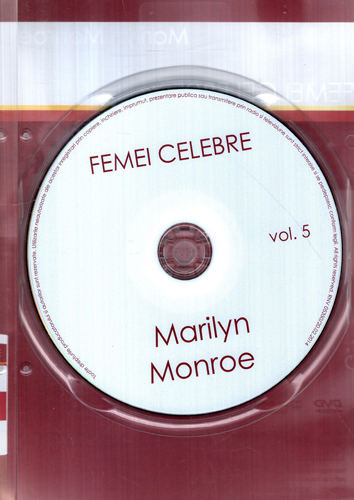 Marilyn Monroe - DVD (Colectiv de Autori) colectia Femei celebre vol. 5 Marilyn Monroe - DVD (Colectiv de Autori) colectia Femei celebre vol. 5 - imagine 2